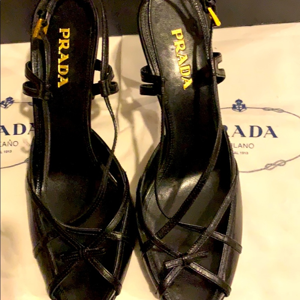 Prada Strap Leather Pump